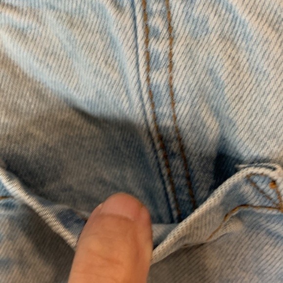 BDG Stone Washed Snap Front Light Denim Jean Pocketed Mini Skirt size XS - Picture 2 of 8